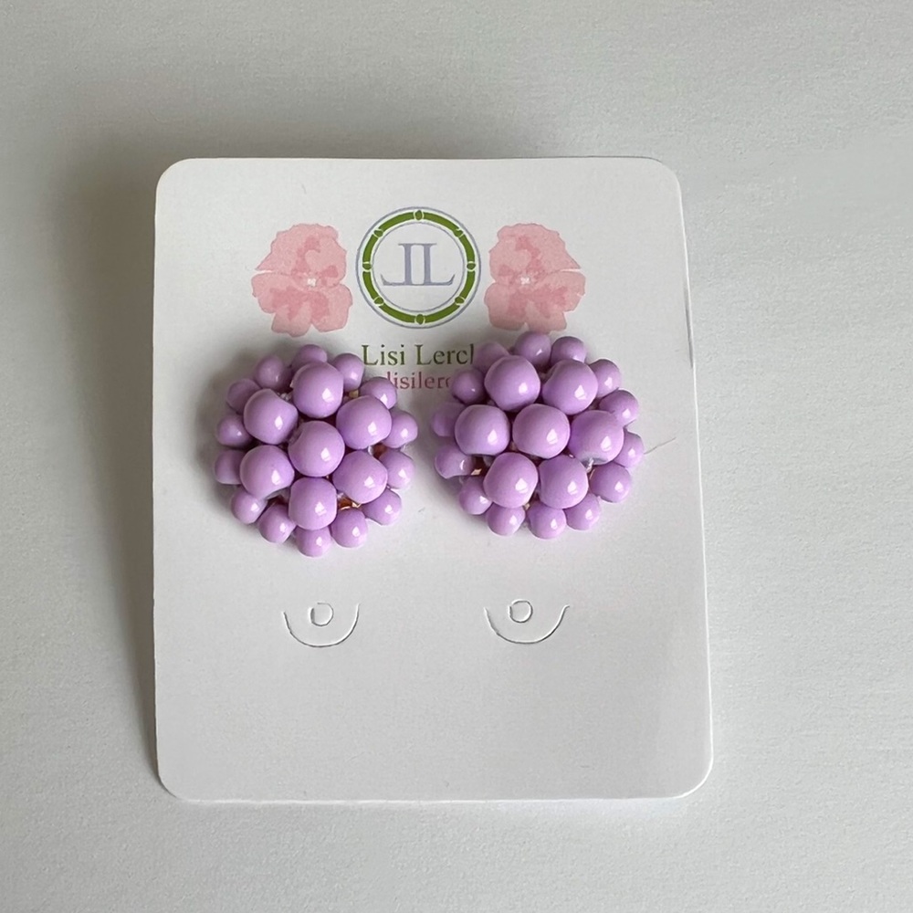 Lisi Lerch Button Earrings - Lavender